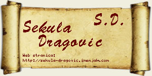 Sekula Dragović vizit kartica